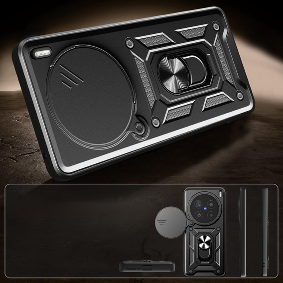 Pouzdro pro Vivo X200 Pro 5G, CamShield Slide, černé