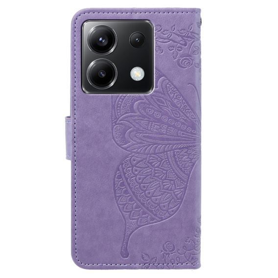 Klopové pouzdro pro Xiaomi Poco X6 5G, Butterfly, fialové