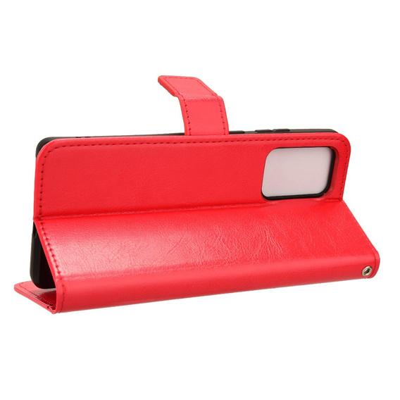 Klopové pouzdro pro Motorola Moto G85, Crazy Horse Wallet, červené