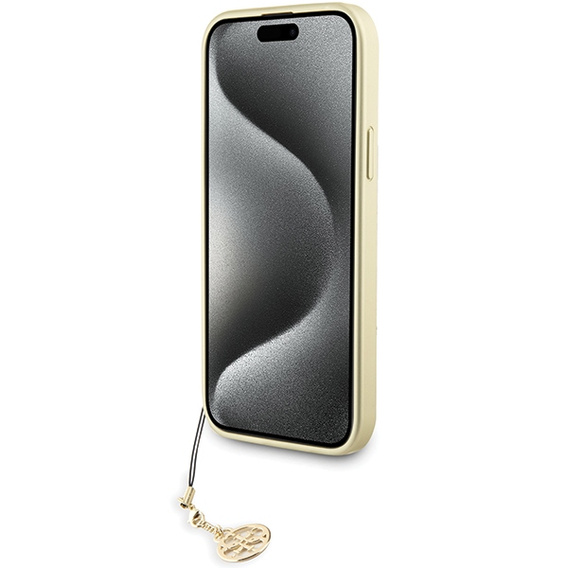 Pouzdro Guess 4G Charms s přívěskem pro iPhone 15 Pro