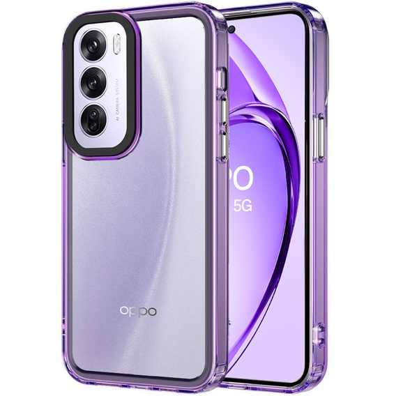 Pouzdro pro Oppo A80, Fusion Hybrid, transparentní / fialové