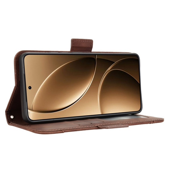 Klopové pouzdro pro Xiaomi Poco F7 Ultra, Card Slot, hnědé