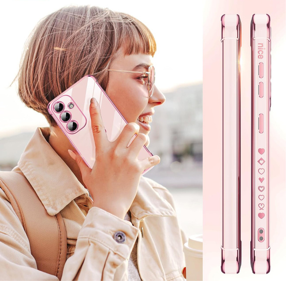 Pouzdro pro Samsung Galaxy S25 FE, Electro heart, růžové rose gold