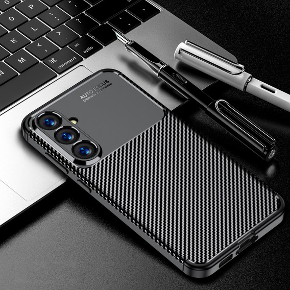 Pouzdro pro Samsung Galaxy S23 FE, Carbon Gel, černé