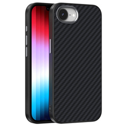 ABEEL pouzdro pro iPhone 16e, Carbon Fiber, pro MagSafe, černé