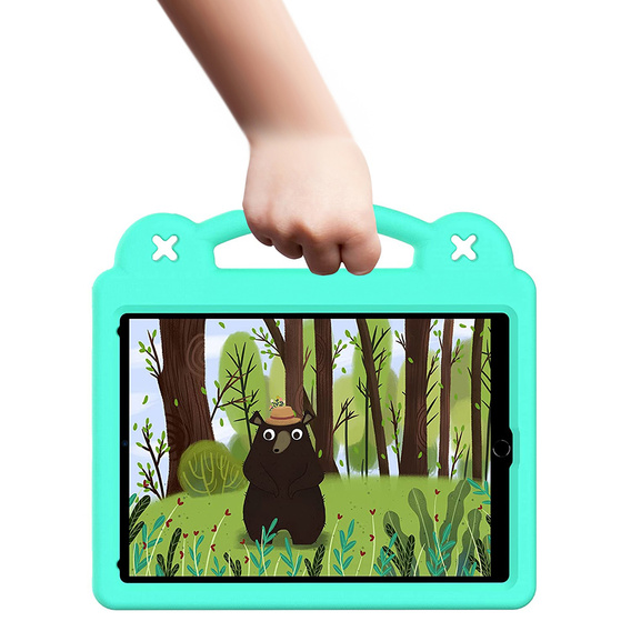 Dětské pouzdro pro Lenovo Tab M10 X505F X605F / Tab P10-X705F/L / Huawei T5 10.1, Cute Patterns, se stojánkem, zelené