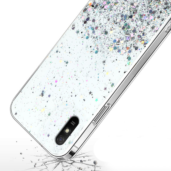 Pouzdro pro Xiaomi Redmi 9A, Glittery, průhledné