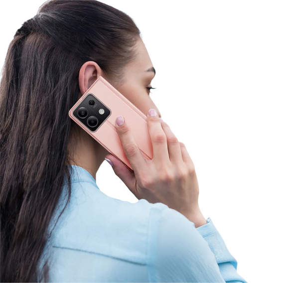 Pouzdro Dux Ducis pro Xiaomi Redmi Note 13 5G, Skinpro, růžové rose gold