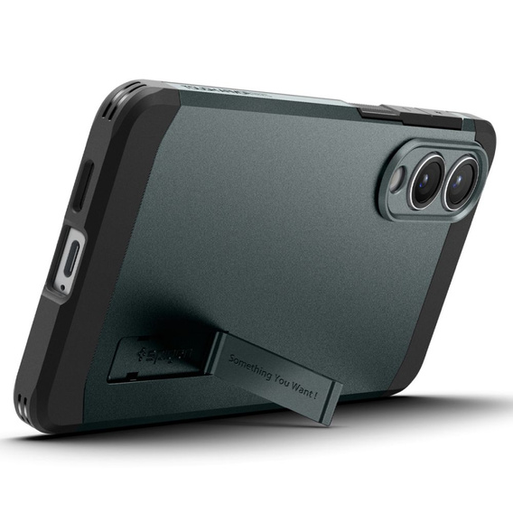 Pouzdro Spigen pro Samsung Galaxy A36 5G, Tough Armor Mag MagSafe, černé + 9H tvrzené sklo