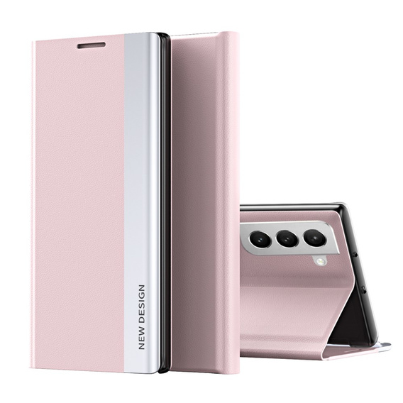 Klopové pouzdro pro Samsung Galaxy S22 5G, Side Magnetic, růžové