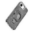 Pouzdro iPhone 16e, Glittery Magnetic Kickstand, černé