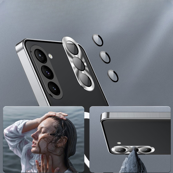 Ochranné pouzdro na fotoaparát pro Samsung Galaxy S23, CamShield MagSafe, průhledná / stříbrná