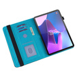 Pouzdro s klopou pro Lenovo Tab M9, flower, modré