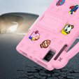 Dětské pouzdro pro T Tablet 5G, Cute Patterns, se stojánkem, růžové
