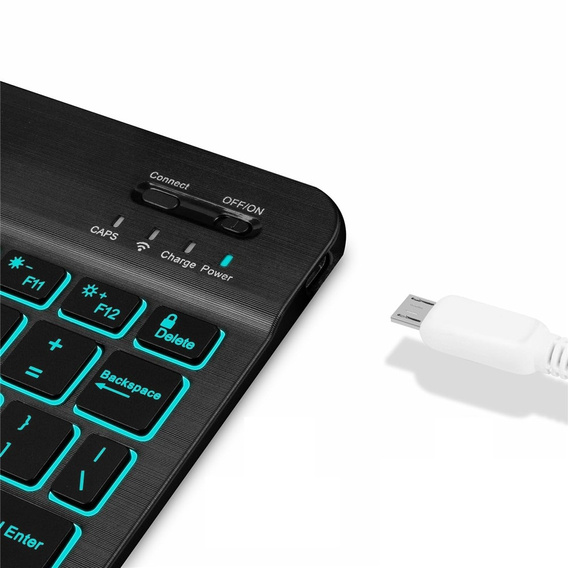 Pouzdro + klávesnice Apple iPad Pro 11" 5 gen. 2024, Leather Pen Slot TouchPad, černé