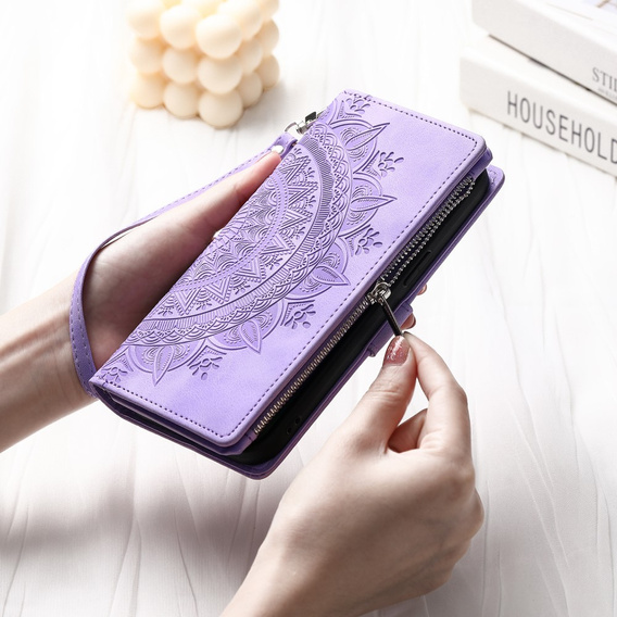 Klopové pouzdro pro Xiaomi Redmi Note 13 Pro 4G / Xiaomi Redmi Note 14S / Xiaomi Poco M6 Pro 4G, Mandala, fialové