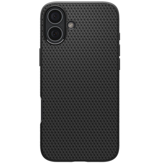 Pouzdro Spigen pro iPhone 16, Liquid Air, černé + 9H tvrzené sklo