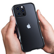 Pouzdro LUPHIE pro iPhone 13 Pro Max, Armor Bumper, černá / červená