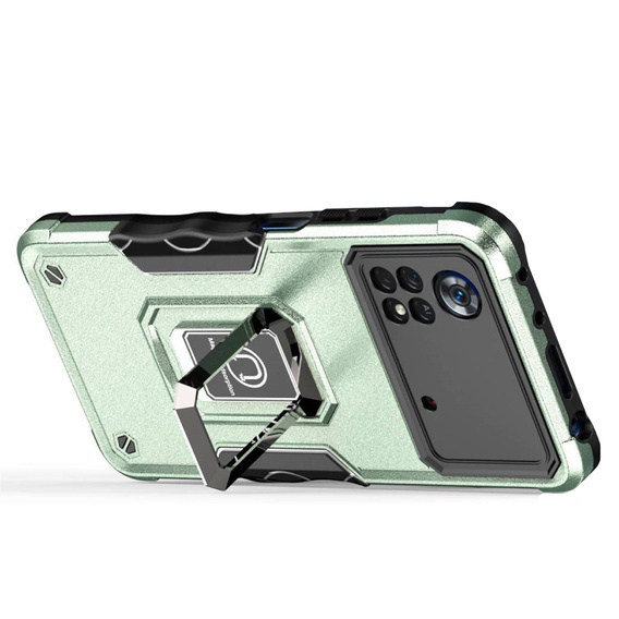 Pouzdro pro Xiaomi Poco X4 Pro 4G, Dual-Layer Armor, zelené