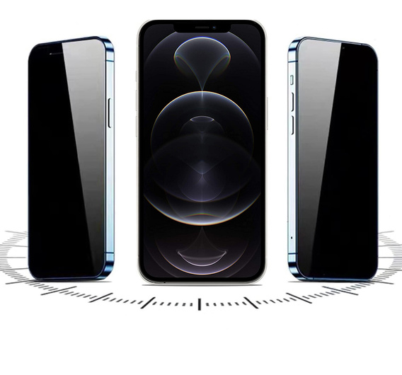 2x Tvrzené sklo pro iPhone 12 / 12 Pro, ERBORD 9H Easy App Anti-Peep