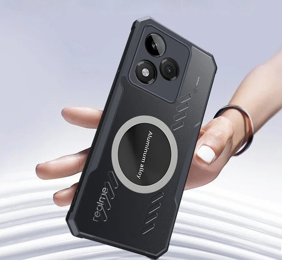 Pouzdro pro Honor 400 Lite, s magnetickou fólií, transparentní / černé