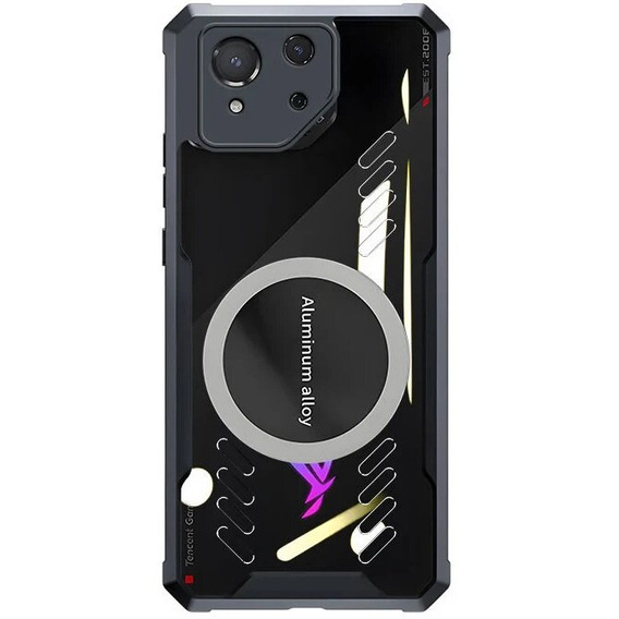Pouzdro pro ASUS ROG Phone 8 Pro, s magnetickou fólií, transparentní / černé
