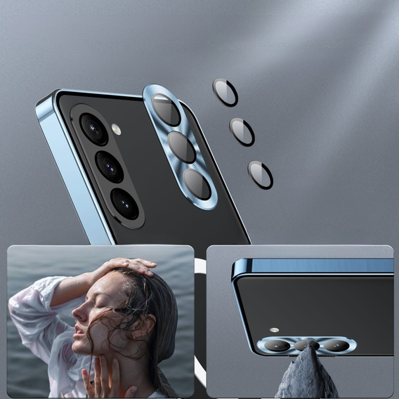 Ochranné pouzdro na fotoaparát pro Samsung Galaxy S23, CamShield MagSafe, transparentní / modré