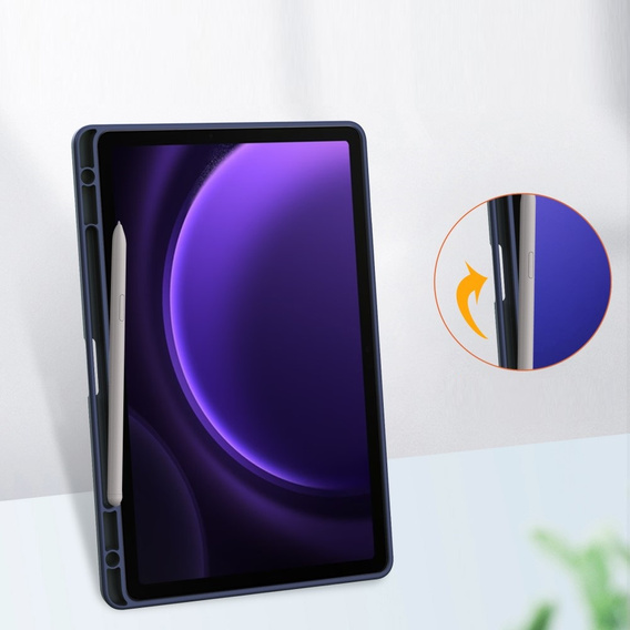Pouzdro pro Samsung Galaxy Tab S10 Lite / S10 FE / S9 FE, Smartcase Hybrid, se slotem na stylus, námořnicky modré