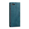 Pouzdro CASEME pro iPhone 7/8/SE 2020/SE 2022, Leather Wallet Case, modré