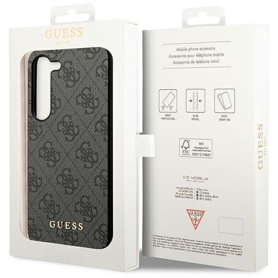 Pouzdro GUESS pro Samsung Galaxy A55, 4G Charms Collection Hardcase, šedé
