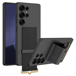 Pouzdro pro Samsung Galaxy S25 Ultra, GKK Strap Case, carbon černé
