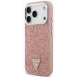 Pouzdro GUESS Glitter Triangle Logo MagSafe pro iPhone 17 Pro