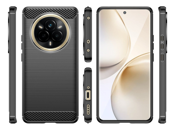 Pouzdro pro Realme 14 Pro+ 5G, Carbon, černé