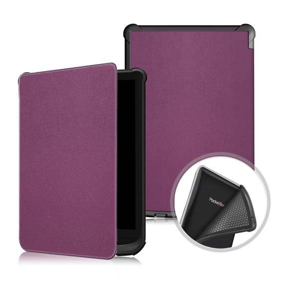 Pouzdro pro PocketBook Touch Lux 4 5 606 616 627 628 632 633, Smartcase, fialové