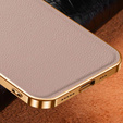 Pouzdro pro iPhone 13 Pro, Cowhide Leather, růžové