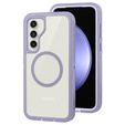 Pouzdro s rámečkem pro Samsung Galaxy S23 FE, pro MagSafe, transparentní / fialové