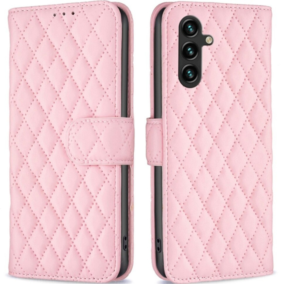 Klopové pouzdro pro Samsung Galaxy A15, Wallet, BINFEN COLOR, růžové