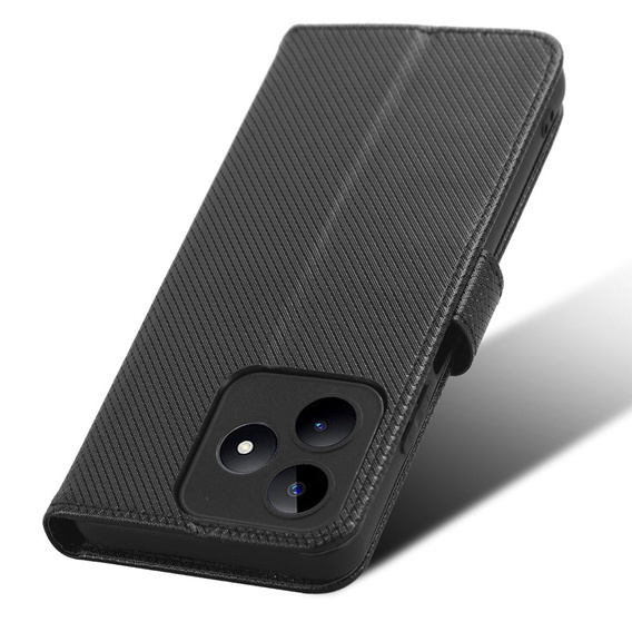 Klopové pouzdro pro Realme Note 50, Wallet Smart Magnet, černé