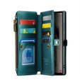 Pouzdro CASEME pro Samsung Galaxy S25 Ultra, RFID Leather Wallet, s popruhem přes rameno, zelené
