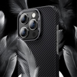 Pouzdro BENKS Kevlar pro iPhone 15 Pro, pro MagSafe, Carbon Fiber, černé