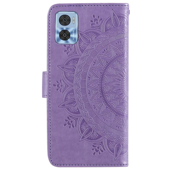 Klopové pouzdro pro Motorola Moto E22 / E22i, Mandala, fialové