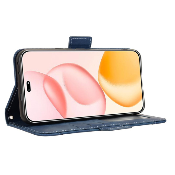 Klopové pouzdro pro Honor 400 Pro 5G, Card Slot, námořnicky modré