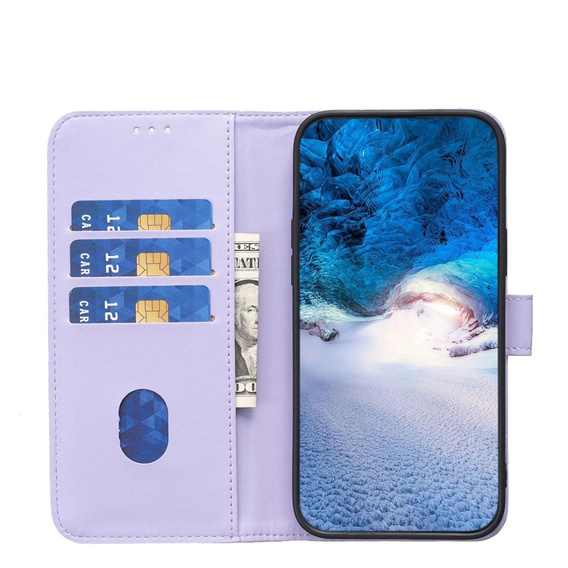 Klopové pouzdro pro Samsung Galaxy A35 5G, BINFEN Wallet, fialové