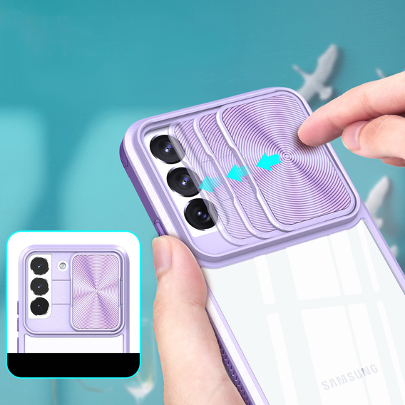 Pouzdro pro Samsung Galaxy A14 4G/5G, Slide Camera, fialové