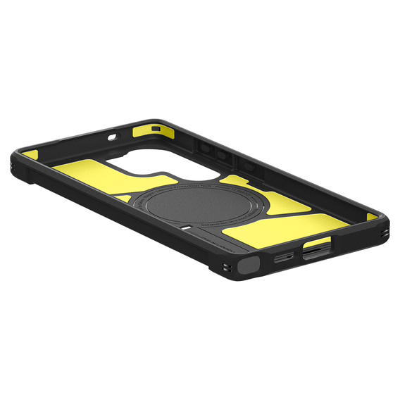 Pouzdro Spigen pro Samsung Galaxy S25 Ultra, Tough Armor Mag MagSafe, černé + 9H tvrzené sklo