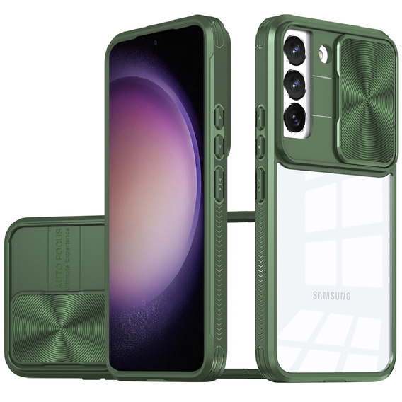 Pouzdro pro Samsung Galaxy S23 Plus, Slide Camera, zelené