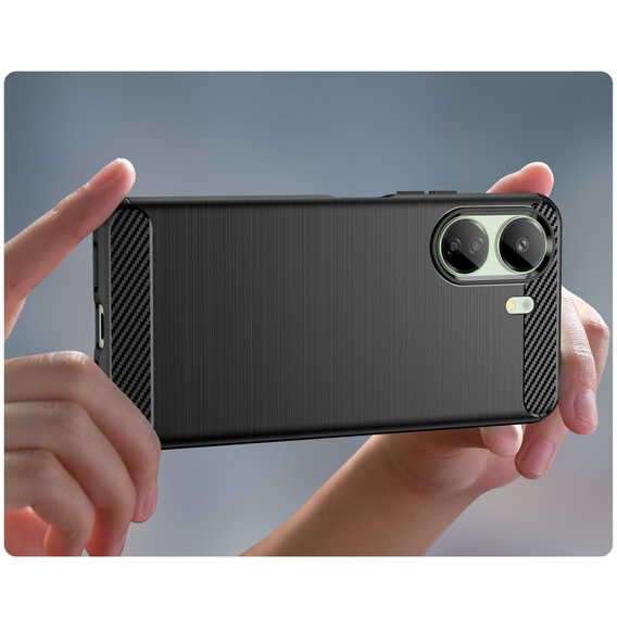 Pouzdro pro Xiaomi Redmi 13C / Poco C65, Carbon, černé