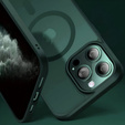 Pouzdro pro iPhone 11 Pro, pro MagSafe, ERBORD Matt Case, zelený + sklo na displej