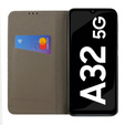 Klopové pouzdro pro Samsung Galaxy A32 5G, Wallet Smart Magnet, černé