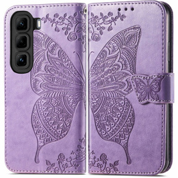 Klopové pouzdro pro Infinix Hot 50 4G, Butterfly, fialové